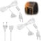 Joycabin 2 Stück 3M Verlängerungskabel mit Schalter, Stromkabel Verlängerung Flach, Dünnes Netzkabel 220V, Eurostecker Verlängerung für LED-Licht und Den Außenbereich, Transparent