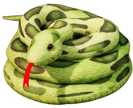Gefüllte gefleckte Schlange, Große Plüschtier Plüschschlange,Plüsch gefleckte Schlange Spielzeug, Riesen Plüschtier, Großes Plüschtier, Niedliches Plüschtier, Plüschtier (110 cm,GefleckteViperGrün)