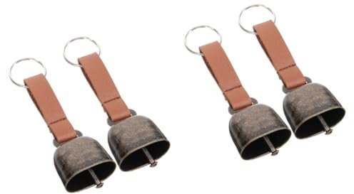 SUPVOX 4pcs Hiking Bell Ornaments Vintage Style Bell Bright Sound Pet Friendly