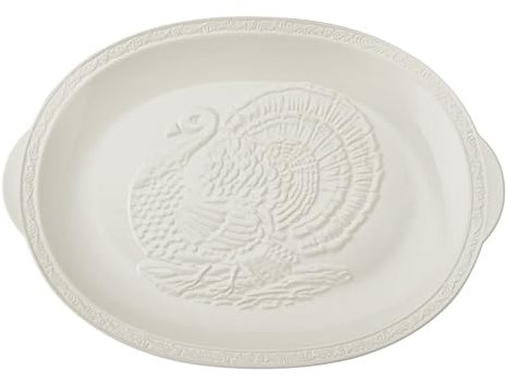 Mikasa Italienische Landschaft, Erntedankfest, Truthahn, große Servierplatte, 45,7 cm
