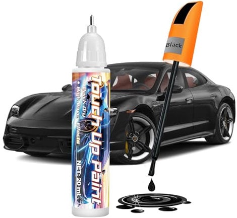 AstraVox Reparador Arañazos Coche, 20ml Quita Arañazos Coche, 2-In-1 Diseño, Eficaz Para Reparar Arañazos, Apto Para Coches, Bicicletas y Motocicletas, Fácil De Usar (Negro)