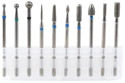 10 Pièces Embout Ponceuse Ongles,3/32” Professionnels Embout Ponceuse,Foret À Ongles Outils pour Manucure Pédicure Accueil Utiliser (Lot de 10)