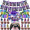 HomeDejavu Decoration Anniversaire Fortnit,44PCS Décorations de Fête,Jeu de Fournitures de Fête,Décoration Ballons de Jeu Vidéo,Déco Anniversaire Garcon,Fans de Jeu Party Décoration
