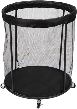 Ball-Aufbewahrungsbehälter, Organizer, 60 x 60 x 62 cm, wetterbeständiges Design, große Kapazität, Korbnetz, tragbare Behälterbox für Outdoor, Garage und Pool Terrasse