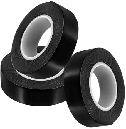 LIFKOME 3rollos Cinta Eléctrica De Goma Negra Alta Temperatura Cinta Adhesiva Resistente Fácil De Cortar y Usar Para Aislamiento y Reparación Automoción Construcción y Manufactura