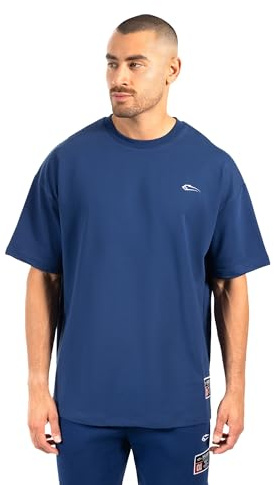 SMILODOX Herren T-Shirt Rayk - Locker geschnittenes Oversize Shirt mit auffälligem Backprint, Logo auf der Brust und bequemem Rundhalsausschnitt für Moderne Streetwear Looks