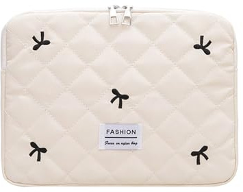 Shurhome Sac de transport pour ordinateur portable de 15 à 17 pouces avec nœuds colorés, Blanc., S
