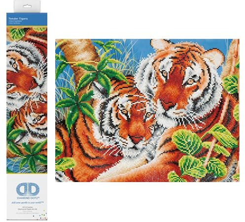 Diamond Dotz (DD12.004) Diamond Embroidery Facet Art Kit Tender Tigers 52 x 37