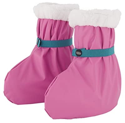 lovely lemon Regenfüßlinge für Babys & Kleinkinder, wasserdicht, gefüttert mit Lammfellimitat, rosa, One Size (bis Schuhgröße 22)