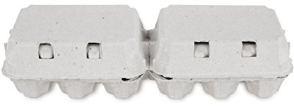 Funny 260 Stück 6er Eierkarton unbedruckt weiß