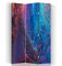 Raumteiler Trennwände Foto Paravent Spanische Wand Bedruckt auf Leinwand Trennwand Deko Design Paravent einseitig 3 teilig 110x180 cm Mayuko Miura Farbe Abstrakt Violett Rosa Türkis