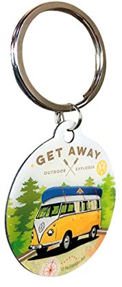 Nostalgic-Art Vw - Let's Get Away, Porte-clés mixte adulte, Multicolore (Bunt), 0.1x4x4 cm (B x H T)