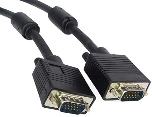 PremiumCord VGA Monitorkabel 25 m, M/M, HQ (Koax), SVGA Video Monitor Coaxial Kabel für Full HD 1080p, DDC2, schwarz