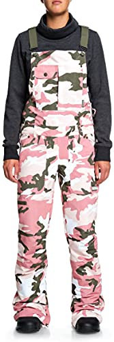 DC Collective Bib Snowboard Pants Womens Sz S Dusty Rose Wmn Vintage Camo