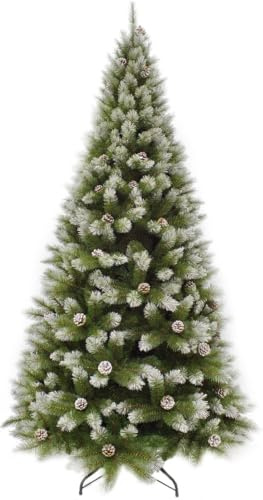 Triumph Tree Pittsburgh Künstlicher Weihnachtsbaum mit Tannenzapfen – Christmas Tree H155 x Ø84 cm – Grün Frosted