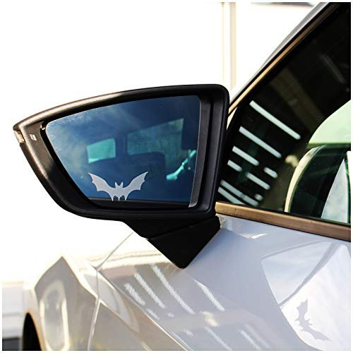 2er Set Spiegelaufkleber Milchglas Außenspiegel Auto KFZ Mirror Sticker Vinyl Rückspiegel (K044 Fledermaus)