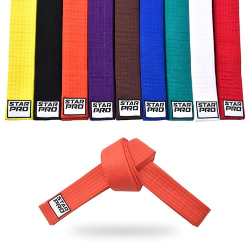 Starpro Kampfsportgürtel – Karate Gürtel für Judo & BJJ, 240–320 cm | SICHER GEBUNDEN, FREI BEWEGEN – Karate-Anzuggürtel mit flexiblem Aufbau für einen sauberen Knoten und angenehmen Sitz.
