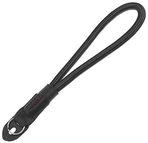 Sangles de Poignet pour Appareil Photo Dragonne Anti-Rayures Cordon de Base en Coton Confo Rtable et Doux Reflex Numérique (Noir)