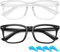 WOWSUN Blaulichtblockierende Brille für Kinder für Jungen und Mädchen, leichte TR-Computer-Gaming-Brillenrahmen, Anti-Überanstrengung der Augen (schwarz + klar1)