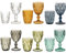 KEDEA Bicchieri Acqua Colorati in Vetro, Calici Vino Colorati in Vetro, Lavabili in lavastoviglie, Tumbler Acqua Colorati e Calici Vino Colorati Mix 6 COLORAZIONI.… (GRAND PAVE')
