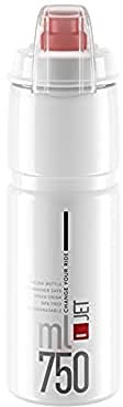 Elite Elite Unisex – Erwachsene Jet Plus Trinkflasche, Klar/Rot, 750ml