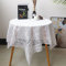 BMIDRUT Weiße Vintage-Tischdecke, quadratisch, Häkelspitze, 140 x 140 cm, Hochzeit, Zuhause, Party, Dekoration