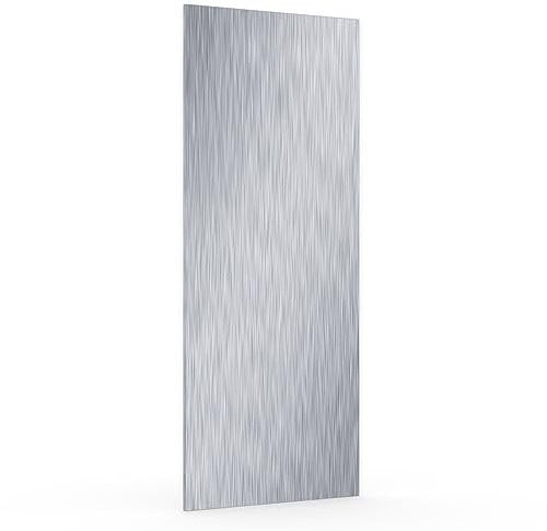 X57 Kühlschrankfront Möbelfront 19mm Frontplatte Unterbau- Einbaukühlschrank nach Maß (Edelstahl, Wunschmaß)