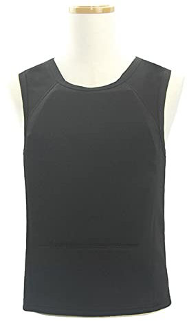 WAOBE Gilet Pare-balles Niveau IIIA Ultra-Confortable léger caché cachéà l'intérieur Porter des vêtements de Travail Doux Anti-balles t-Shirt/Black/M