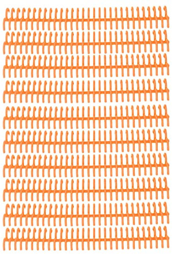 10 Pcs Peignes de Reliure 22 mm 30 Trous, Reliures Spirales en Plastique pour Reliure à Feuilles Mobiles, Relie Entre 170 Feuilles, Anneau de Reliure pour Livre, Carnet, Journal, Scrapbooking (Orange)