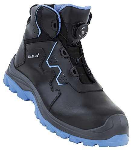 Stabilus Unisex Alex MID Blue Twist S3S Sicherheitsschuh, schwarz | blau, 43 EU