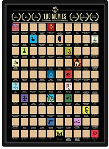 Hztyyier Scratch Movie Poster List Poster von 100 Klassischen Filmen Wunschliste Aktivitäten für Liebhaber und Freunde