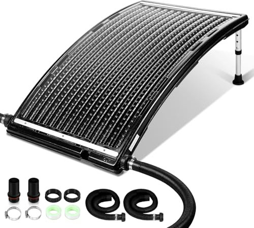 Sonnewelt Poolheizung Solar, Solarkollektor 113 x 69 x 36cm, Solarheizung 10000 L/H, Solar Poolheizung Solaranlage für Warmwasser Gartendusche Pool