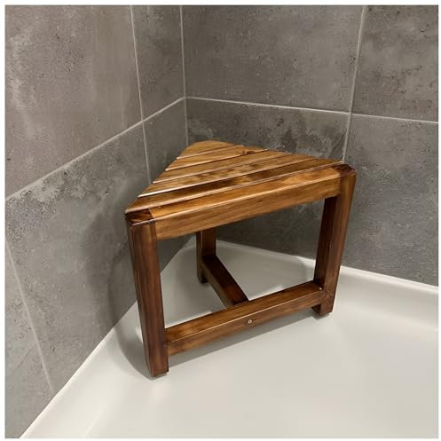 DITAVN Shower Foot Rest 12 in, Corner Shower Stool for Shaving Legs, Small Corner Bathroom Bench Suitable for Small Shower Spaces, Bath Seat, in Shower Stool