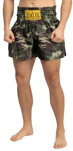 BENLEE Herren Thaibox-Hose Uni Thai M, Camo Woodland