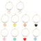 SUNNYCLUE 1 Box 10Pcs Wine Glass Charm Wine Glass Markers Wine Glass Identifiers Heart Love Valentines Day Wine Glass Tags for Gathering Wedding Holiday Gifts Party Favor Drinks Decor Supplies UK