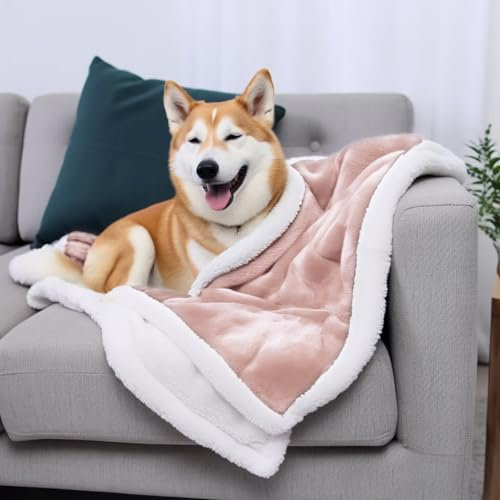 Bedding Aid Dog Throw Blanket Bed Protector Cover for Furniture Couch Sofa, Reversible, Warm & Soft