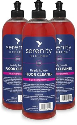 Eco-Friendly Floor Cleaning Liquid for Wood Floors – Safe for Flat Mops & Robot Vacuums – Streak-Free Shine, Powerful Dirt Removal & Fresh Scent - 750ml Pack of 3