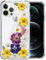 Yuning419 Compatible with iPhone 11 Pro Max Case,Soft TPU Transparent Shockproof Protective Cover Clear Case for iPhone 11 Pro Max,Colored Flowers