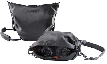 PGYTECH OneGo Cloud Small Cute Camera Bag, Purse Camera Case Pouch Compatible with Mirrorless Cameras/Nikon/Canon/Sony/Fujifilm Instax/GoPro/Action Cameras, Black
