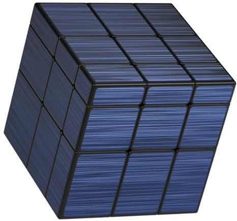 Vdealen Zauberwürfel Mirror Cube von 3x3 Speed Cube, Mirror Sticker Spiegelwürfel für Anfänger und Fortgeschrittene, Magic Cube Geschenk für Kinder Teenager Erwachsene(Blau)