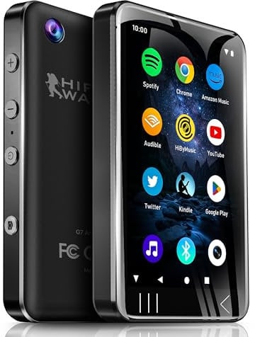 HIFI WALKER G7 MP3 Player with Camera and Spotify, MP3 Player with Bluetooth and WiFi, Android 80GB mp3 Player, Spotify MP4 Player with Speaker, Spotify, YouTube
