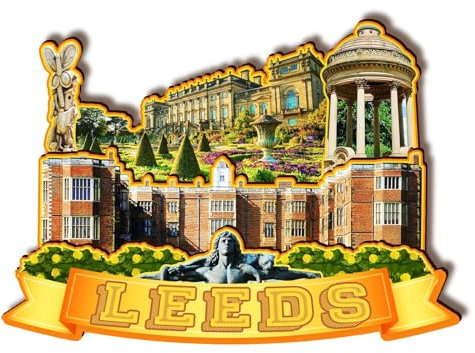 Orlybar Orlaybar Leeds England Decorative Magnet 3D Refrigerator City Travel Souvenir Tourist Gifts Handmade Craft Fridge Magnet Home Decoration -767