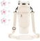 GOZINA Stanley Cup Bag Water Bottle Carrier Bag with Adjustable Shoulder Strap, Water Bottle Sling Fit Stanley Tumbler 40 oz, Comes with 3 Extra Straw Topper (Cream)