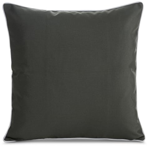 Eurofirany Garden Outdoor Kissenbezug - 1 STK. Kissenhülle, Wasserdicht Terrassen Kissenbezüge, Sofakissen Wasserfest, Dekokissen für Garten Wasserabweisend, 45x45 cm, Dunkelgrau 4