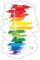 Spreadshirt Pride Flagge Regenbogen Statement Sticker, max. 10x10 cm, 10 x 10 cm, Weiß glänzend