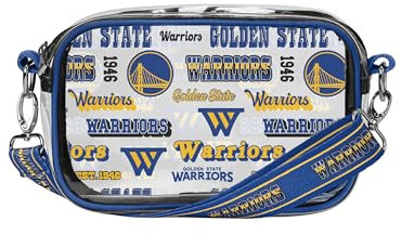 FOCO Unisex NBA Team Logo Stripe Clear Crossbody Bag Umhängetasche, Retro-Druck