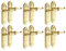 Epsom Door Handle - Ashford Brass Internal Latch Door Handles - Door Handles Internal Sets, Brass Door Handle Set for Internal Doors, Door Handle in Electro Brass, 170mm x 48mm 6 Pairs
