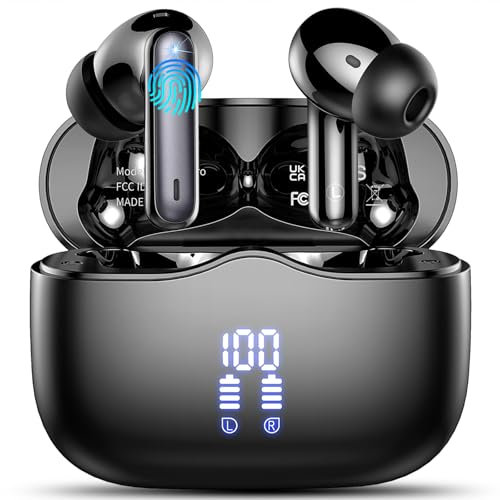 Bluetooth Kopfhörer, 2025 In Ear Kopfhörer Kabellos Bluetooth 5.4 mit 4 ENC Noise Cancelling Mic, 40Std Kabellose Kopfhörer IP7 Wasserdicht, Comfort Fit USB-C LED-Anzeige, Ohrhörer für Arbeit Sport