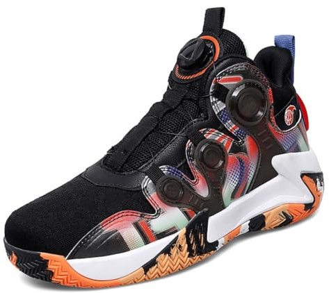 Xinghuanhua Basketball-Schuhe Herren - Anti-Rutsch Jungen-Mode, Black, 28 EU - 39, Velcro, Flach, Geschlossene Kappe; Sportliche Form, Basketball, Sport, Erwachsene Männer