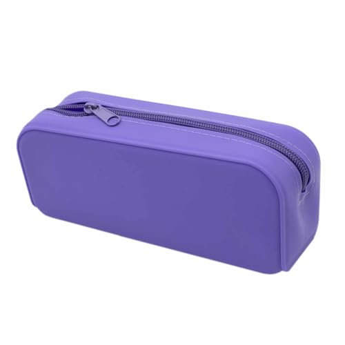 TECHZOCO Astuccio per scuola, astuccio multiuso in silicone, astuccio portapenne, accessorio per la scuola, accessori per la matita, design rettangolare, portapenne da tavolo, lunghezza 18,5 cm